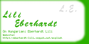 lili eberhardt business card